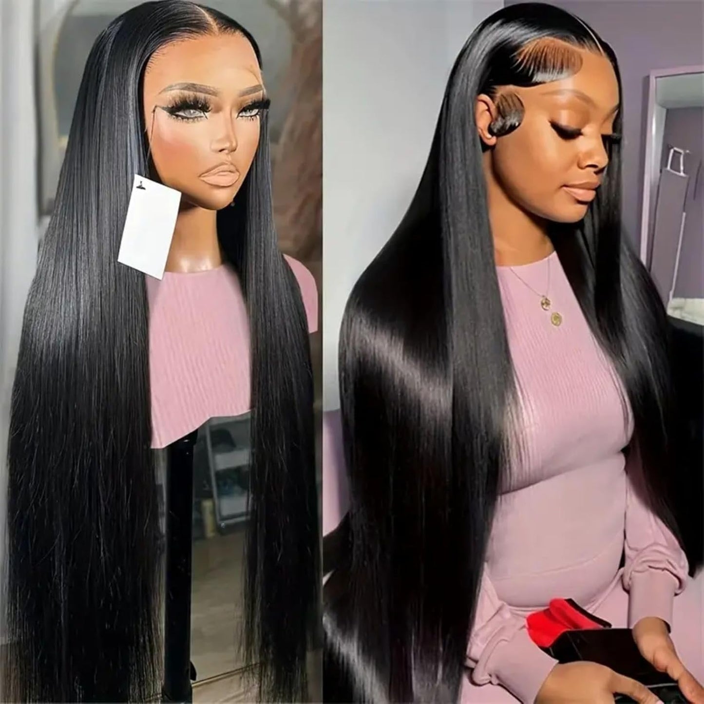 Special Mother’s Day Deals 🌷💥Straight HD Transparent Lace Front Wigs Human Hair