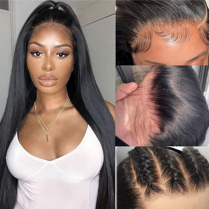 Special Mother’s Day Deals 🌷💥Straight HD Transparent Lace Front Wigs Human Hair