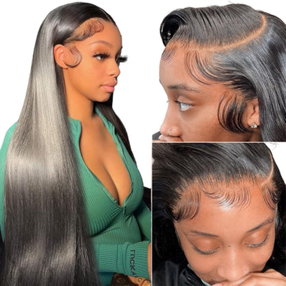 Special Mother’s Day Deals 🌷💥Straight HD Transparent Lace Front Wigs Human Hair