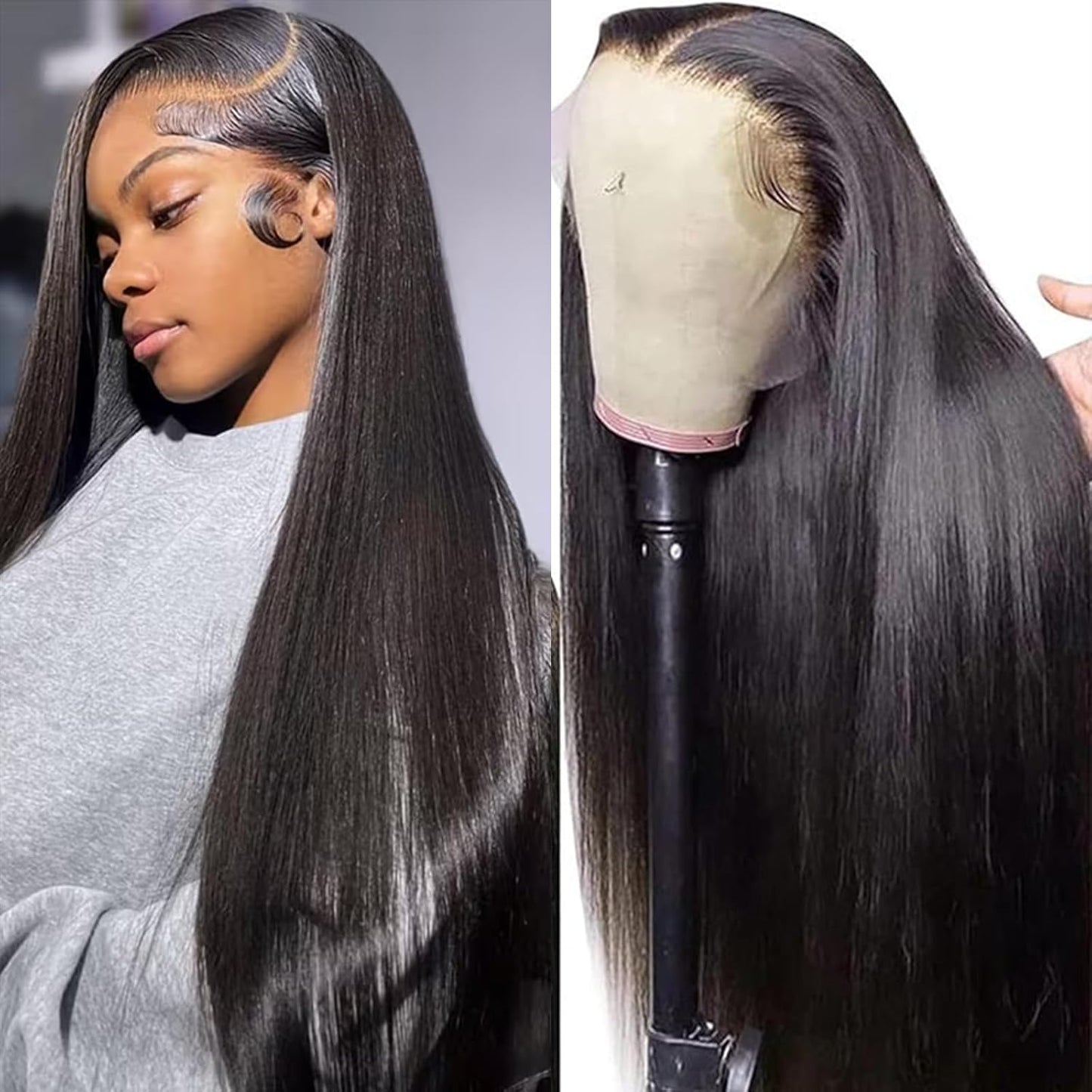 Special Mother’s Day Deals 🌷💥Straight HD Transparent Lace Front Wigs Human Hair