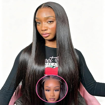 Special Mother’s Day Deals 🌷💥Straight HD Transparent Lace Front Wigs Human Hair