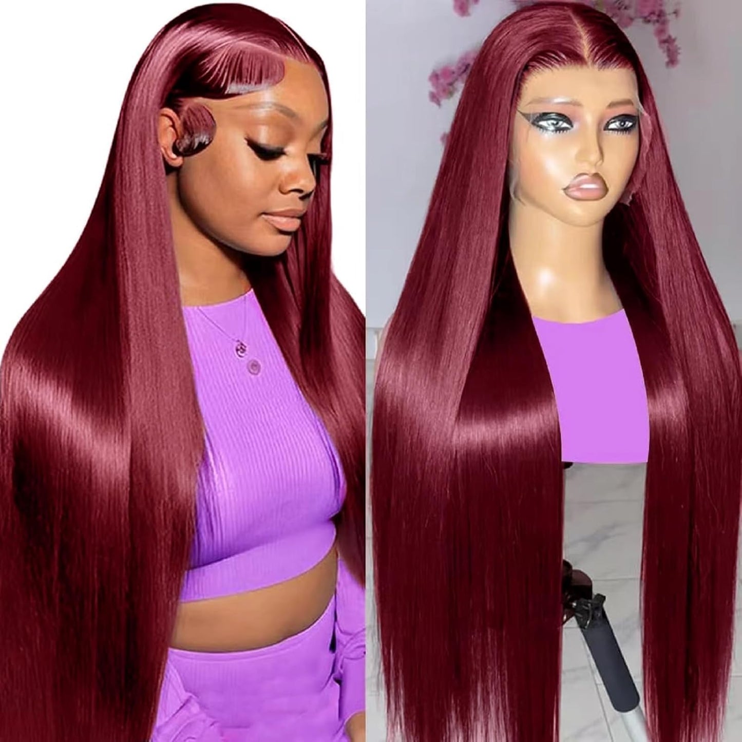 Special Mother’s Day Deals 🌷💥Straight HD Transparent Lace Front Wigs Human Hair