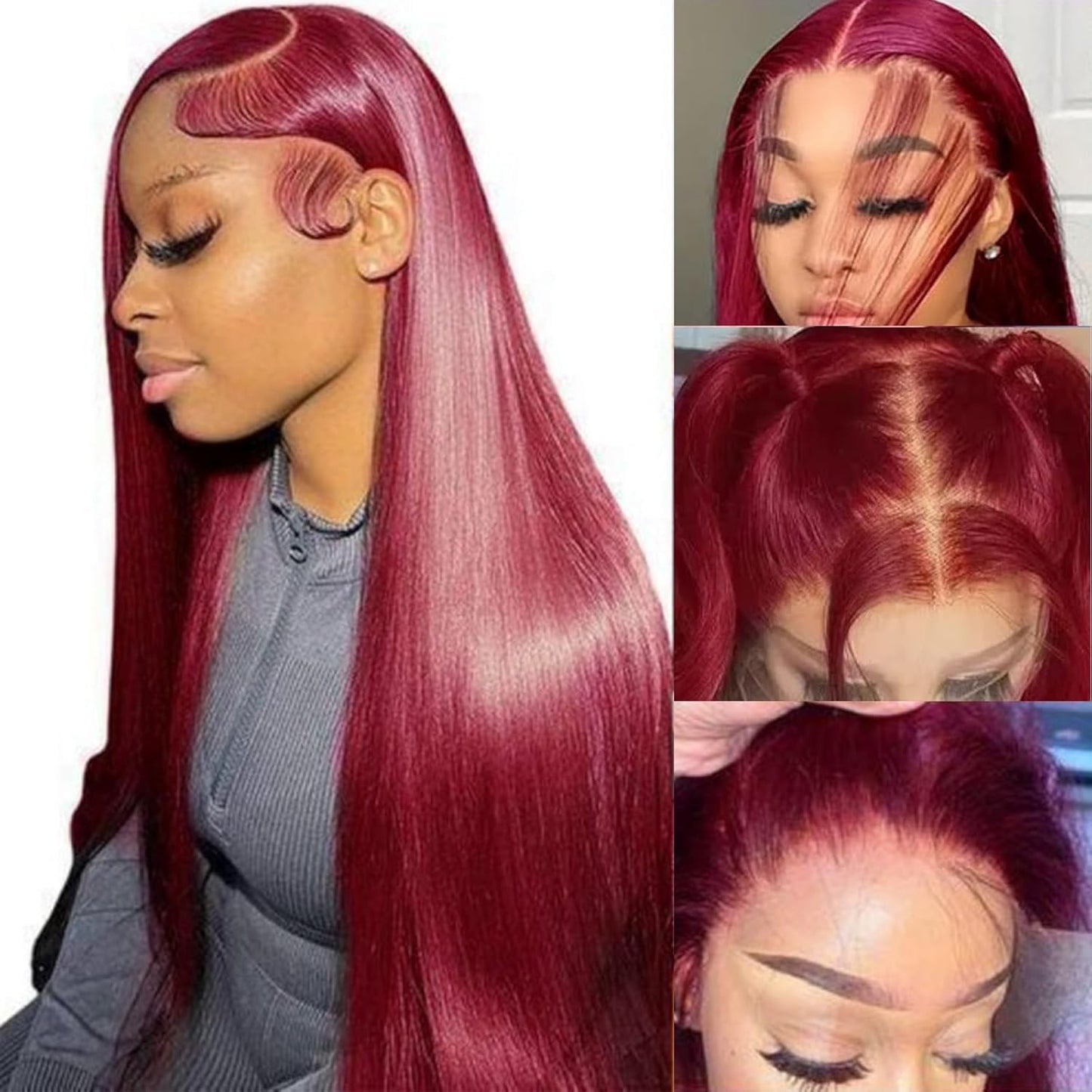 Special Mother’s Day Deals 🌷💥Straight HD Transparent Lace Front Wigs Human Hair