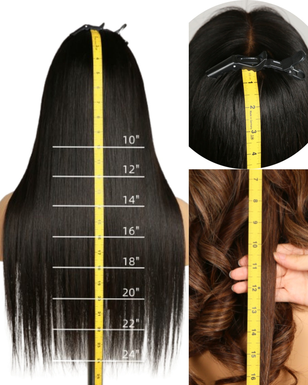 16" Honey Chestnut Waves Glueless Swiss Lace Closure Wig